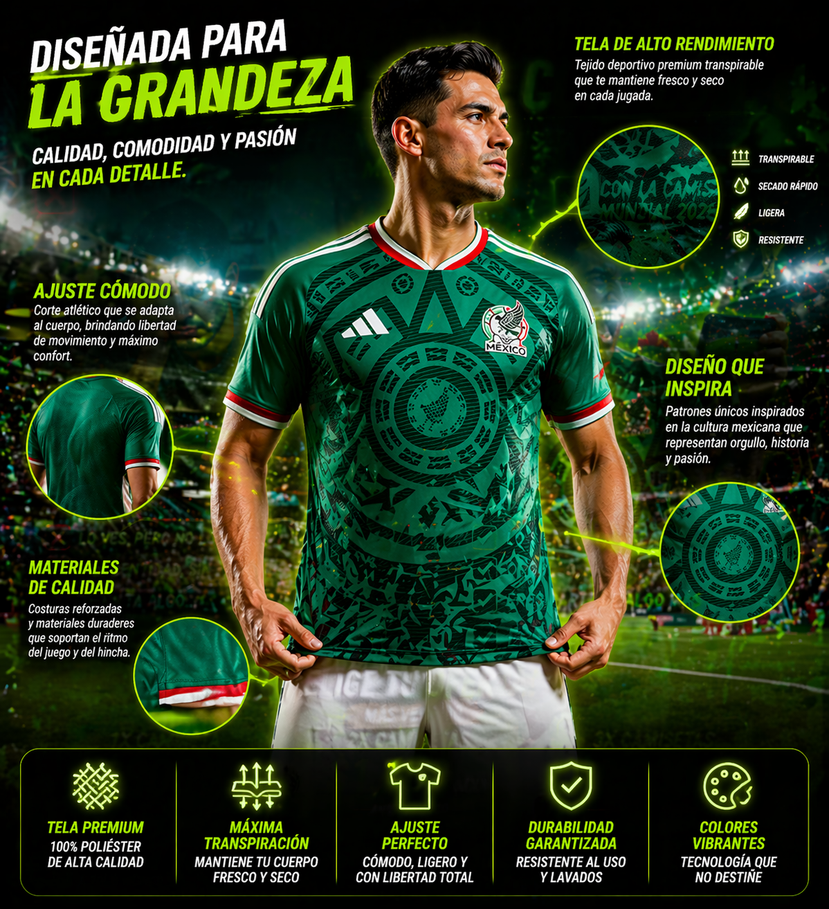 Camiseta mundial mexico 2026